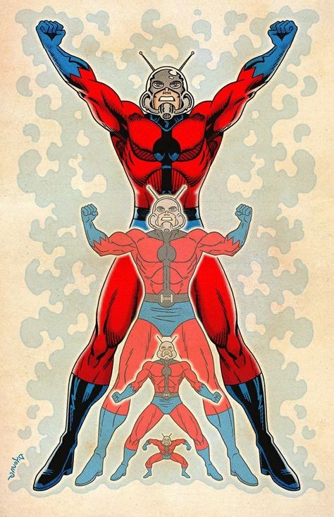 Ant-Man shrinking comic art