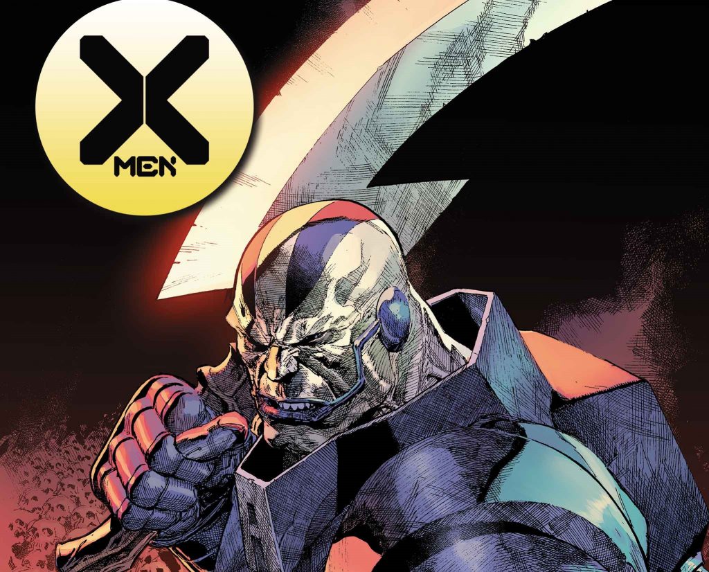 X-Men comic cover featuring Apocalypse-era art