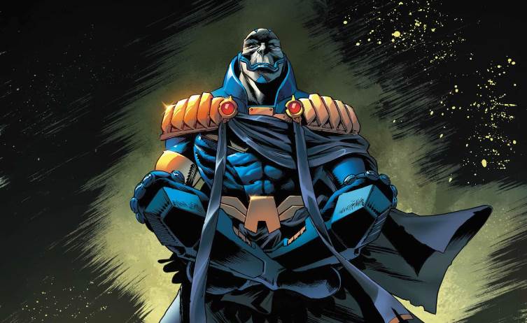 Apocalypse looming over followers, comic art