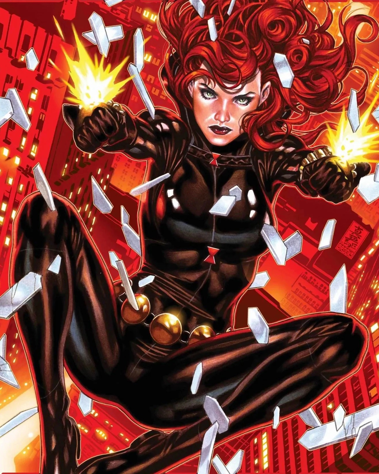 Black Widow comic art