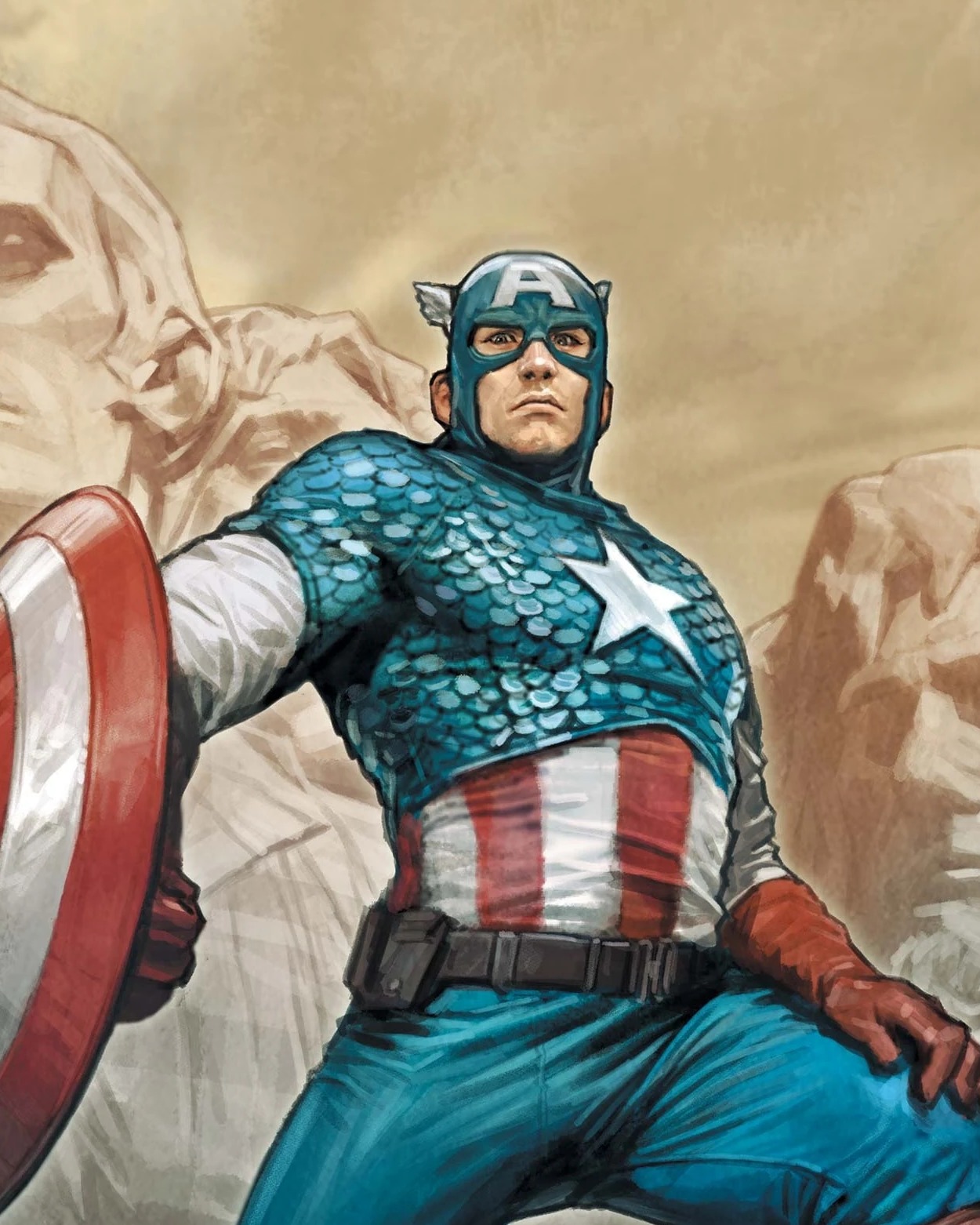 Captain America comic art