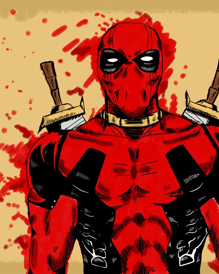 Deadpool comic art