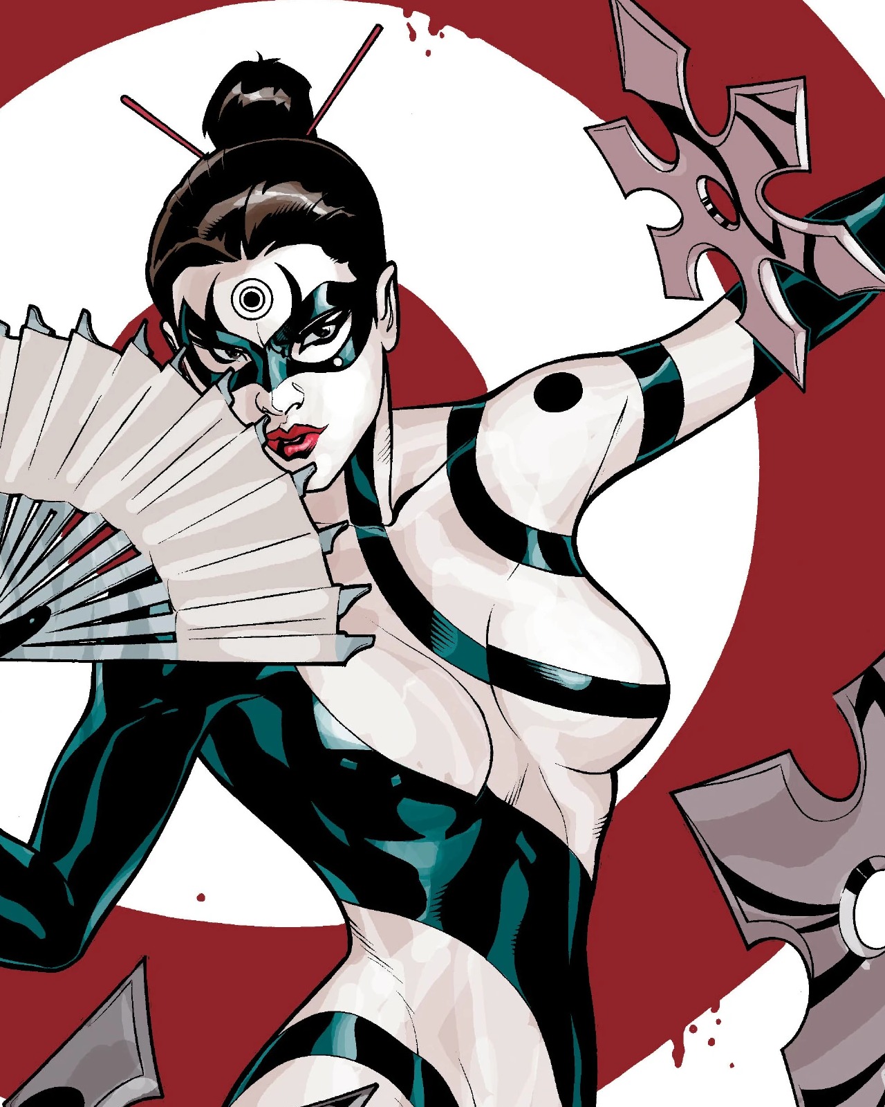 Lady Bullseye comic art