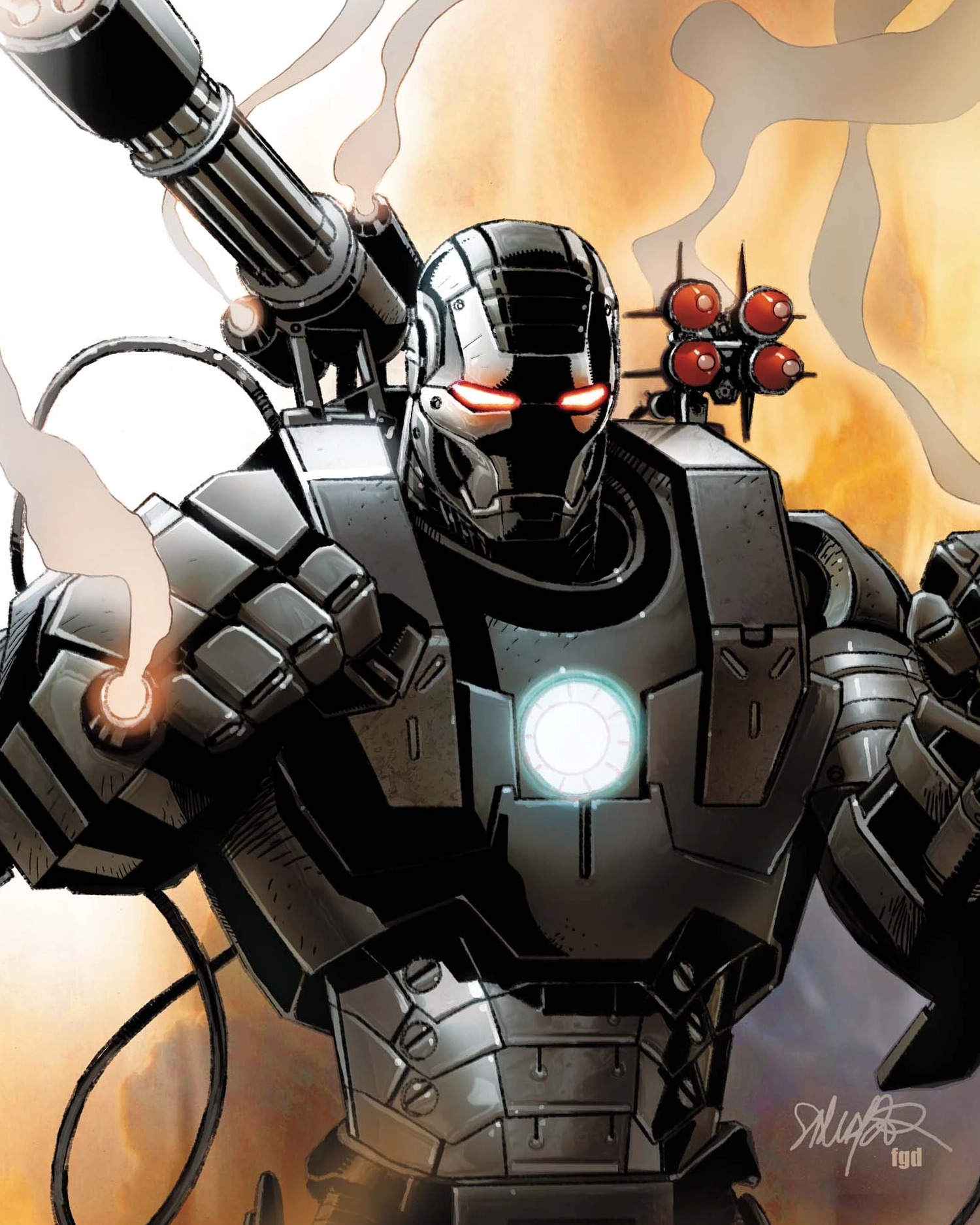 War Machine comic art