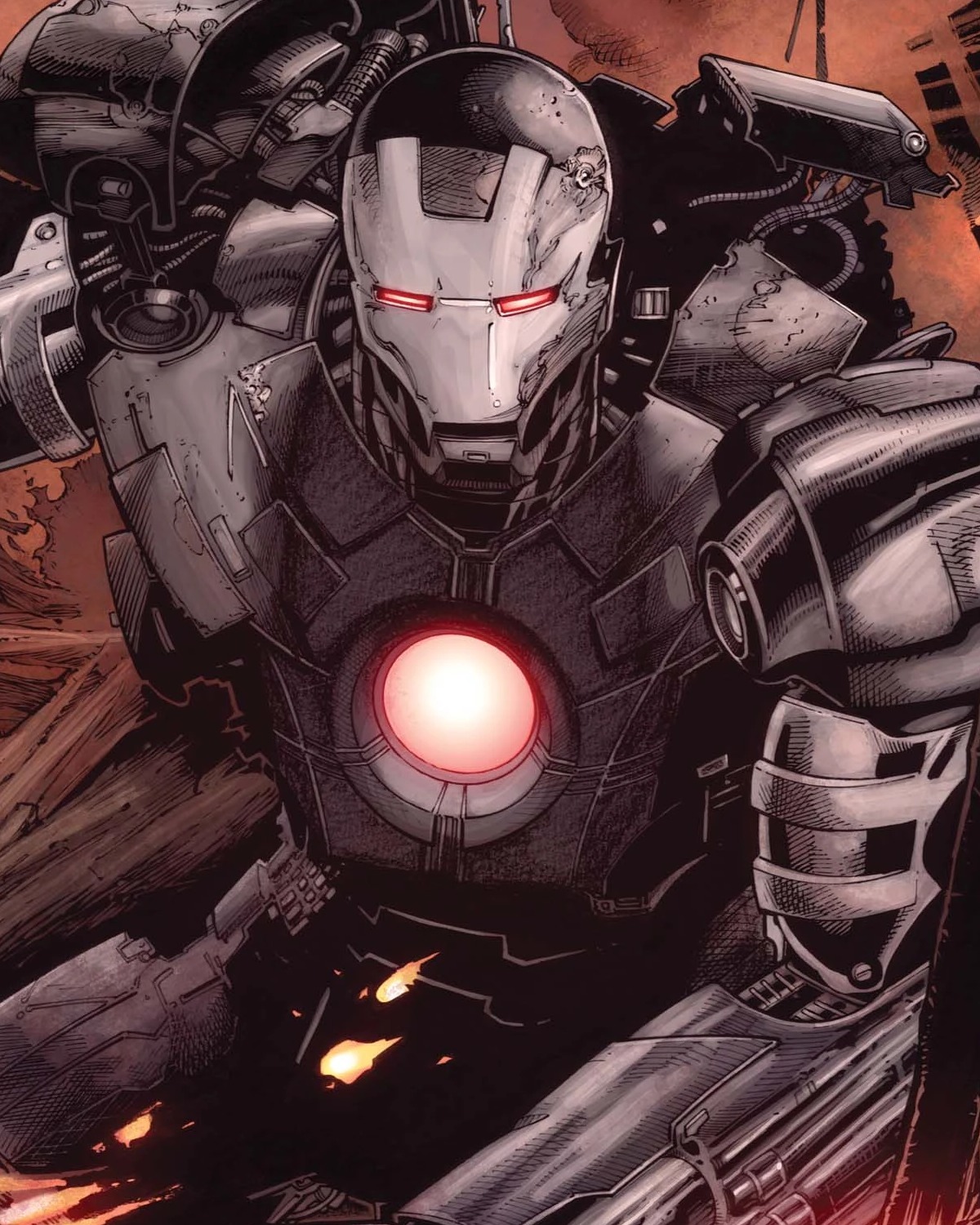 War Machine comic art