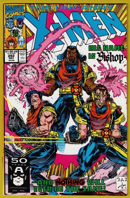 Uncanny X-Men #282 cover — 'His Name Is Bishop'