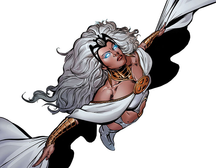 Storm flying comic art