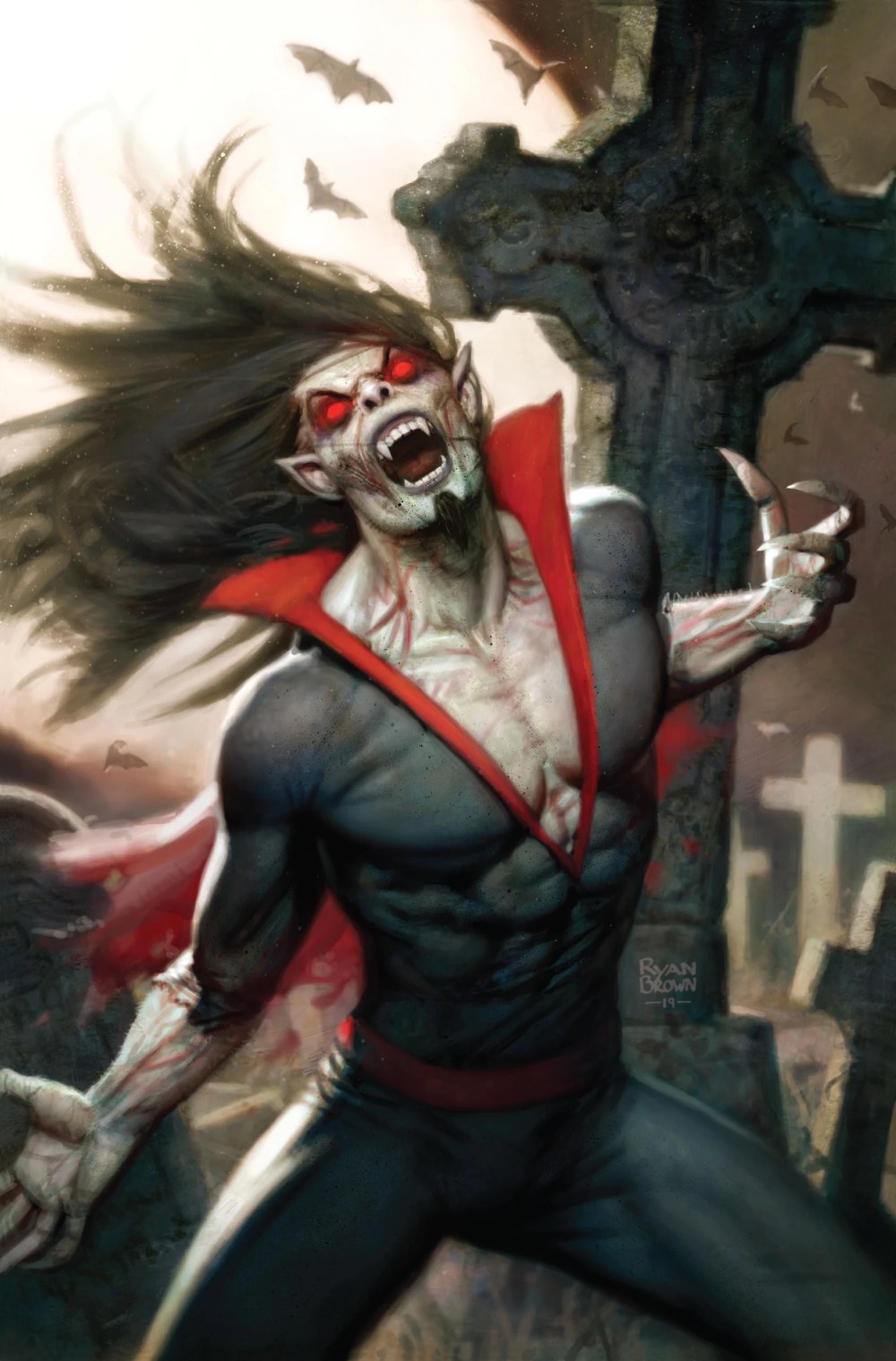 Morbius the Living Vampire comic cover art