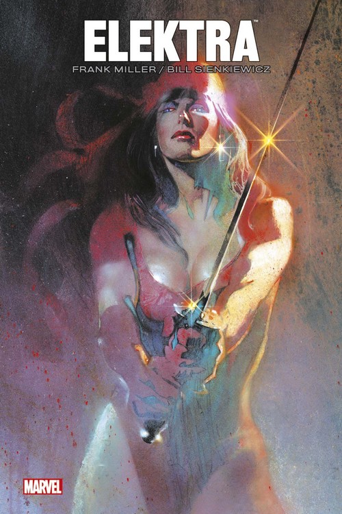 Elektra comic art with sai