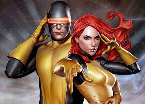 Jean Grey and Cyclops comic art