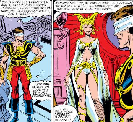 Lee Forrester comic panel with blindfolded Scott Summers