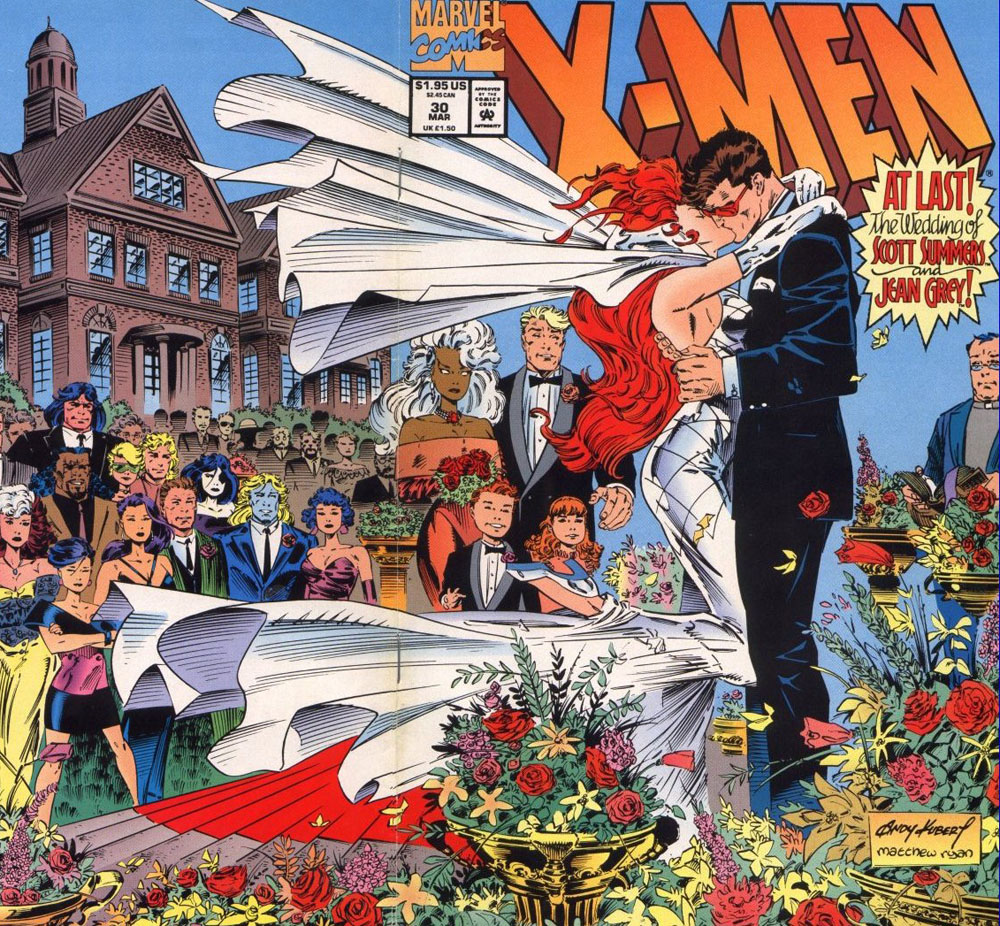 Cyclops with Madelyne Pryor, comic art