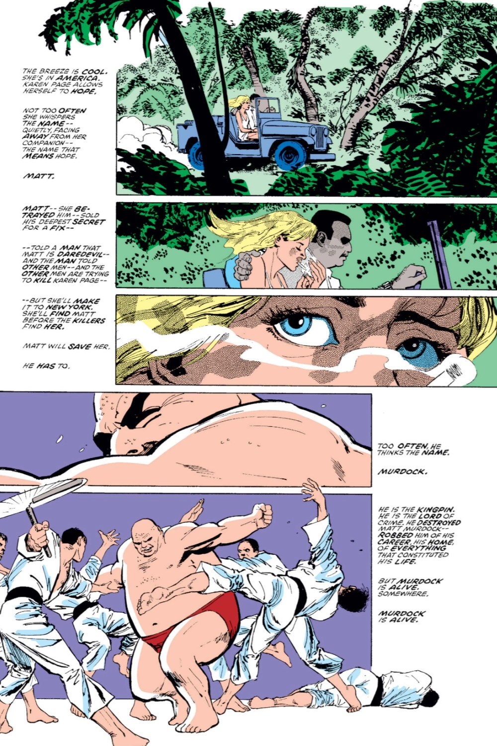 Daredevil #230 comic page, Born Again