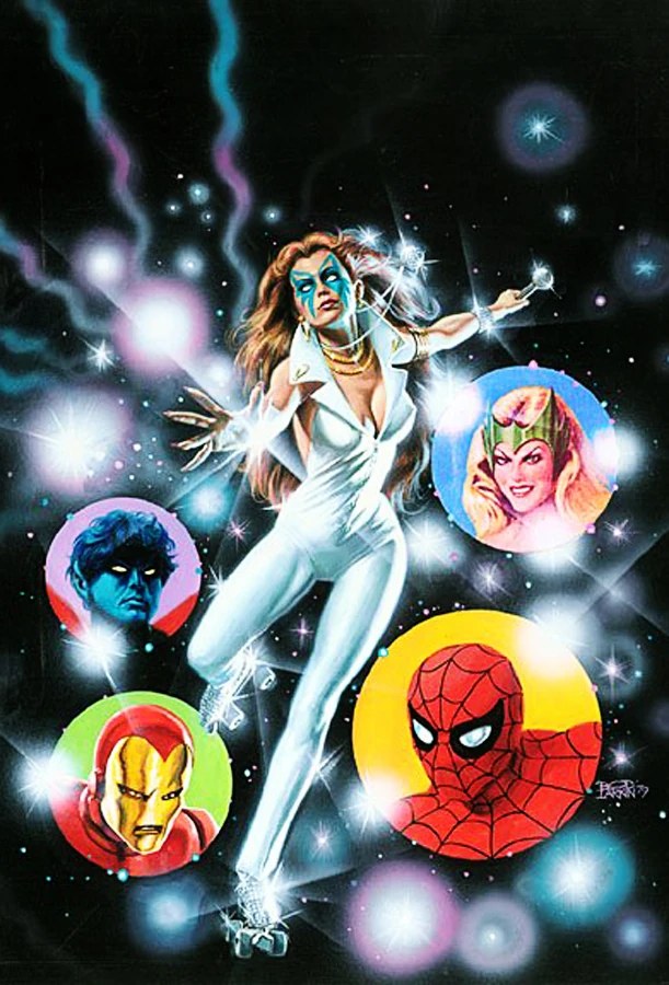 Dazzler #1 1981 painted cover showing Dazzler on roller skates