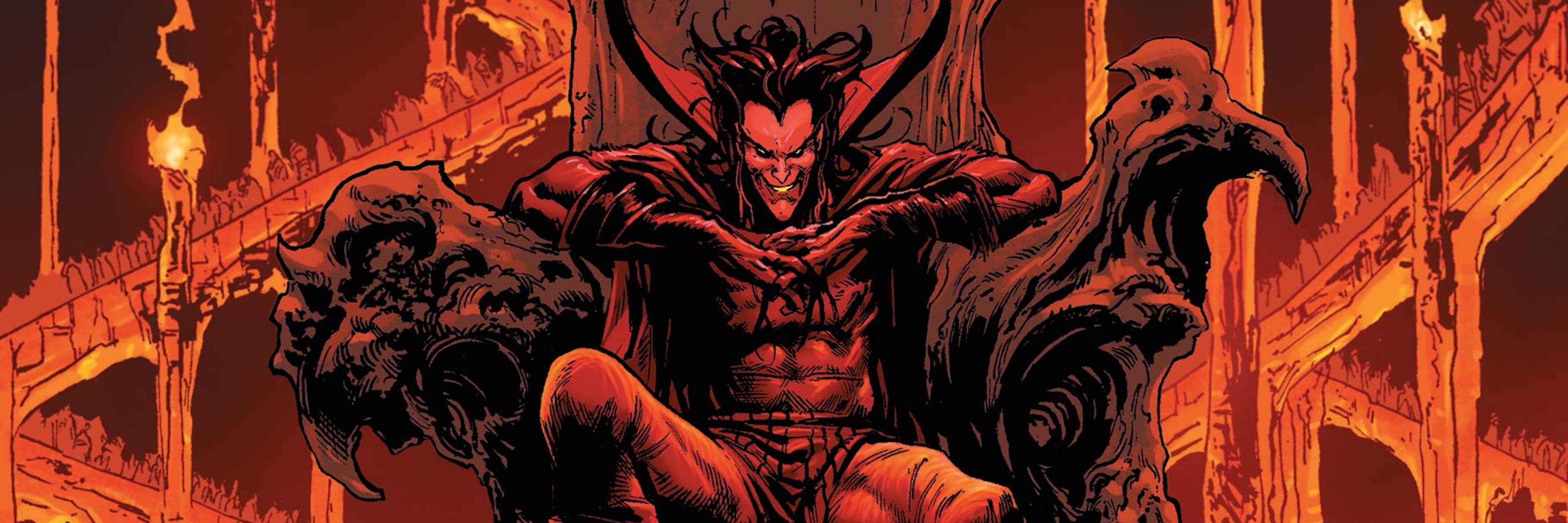 Mephisto enthroned in his hellish realm