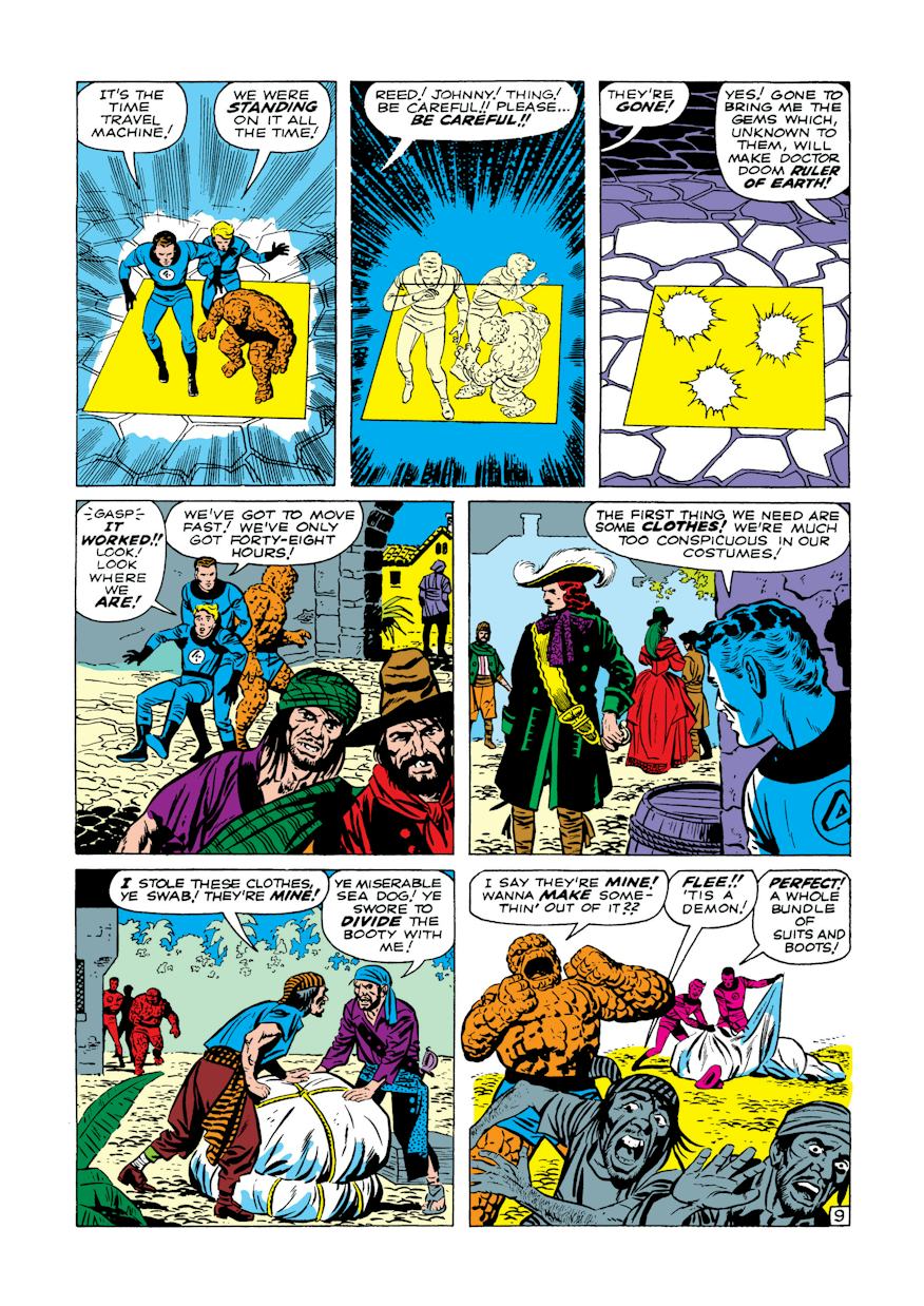 Mister Fantastic arriving via a time platform portal