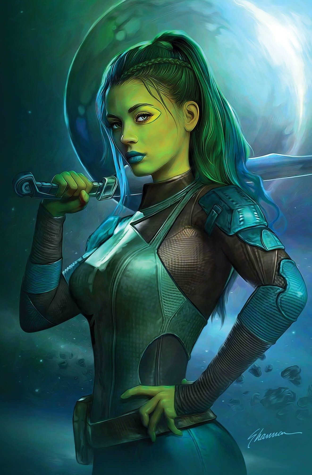 Gamora comic panel art