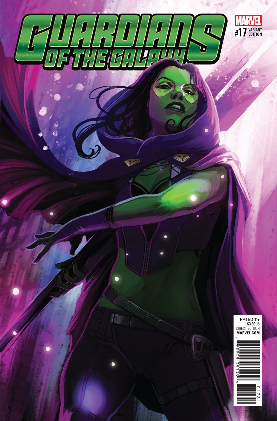 Gamora on a Guardians of the Galaxy cover