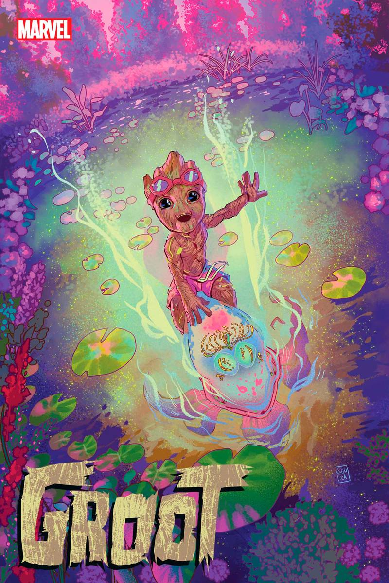 Young Groot comic cover art