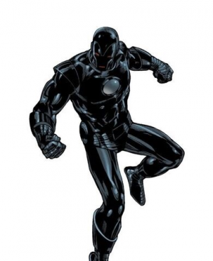 Iron Man black stealth armor comic art