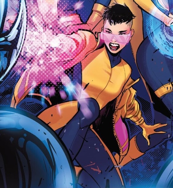 Classic Jubilee in her yellow jacket firing pink fireworks