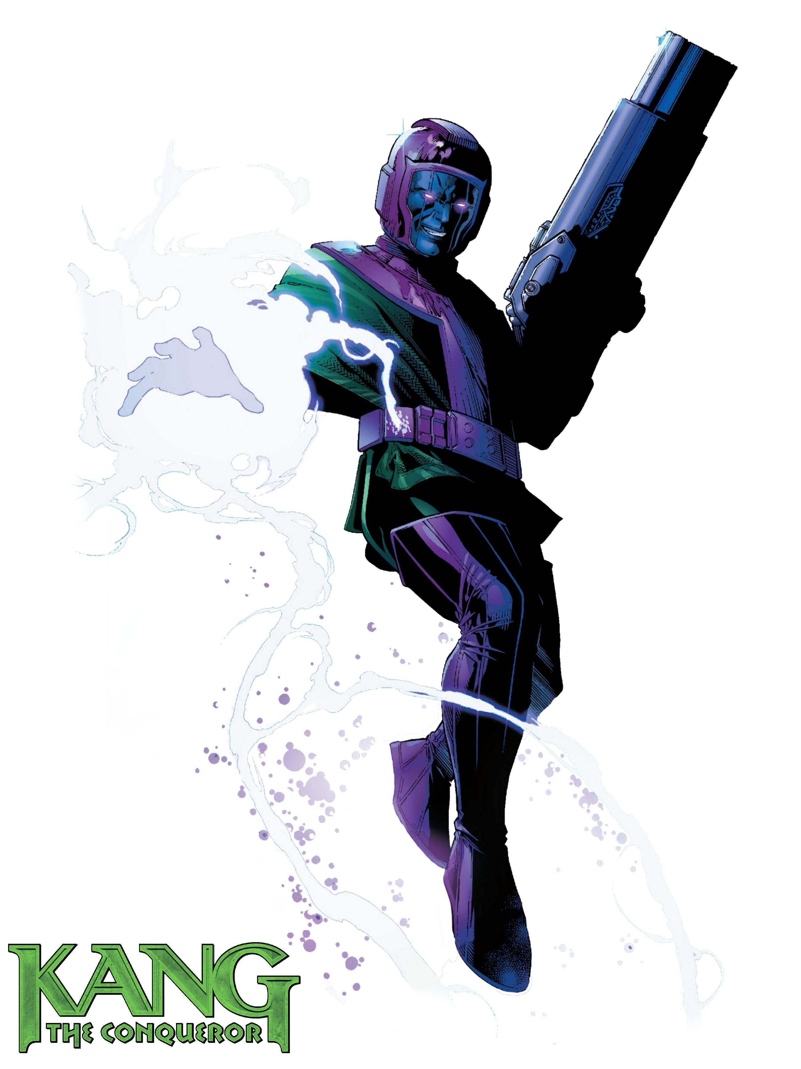Kang the Conqueror in purple and green armor