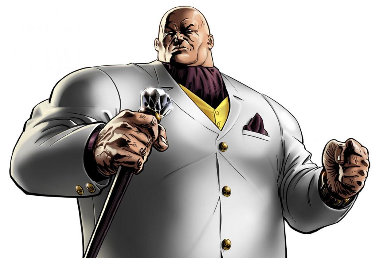 Kingpin holding his diamond-topped cane