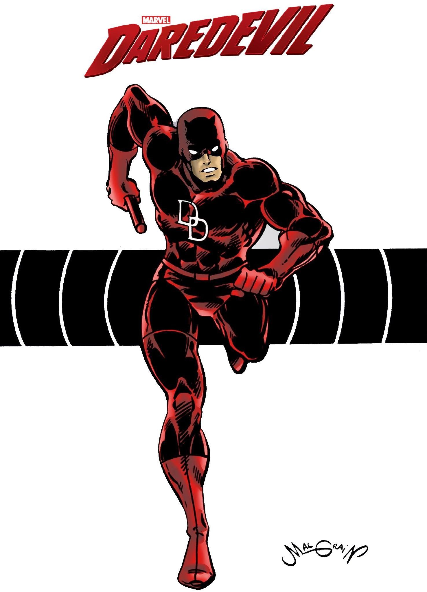 Daredevil in his red costume