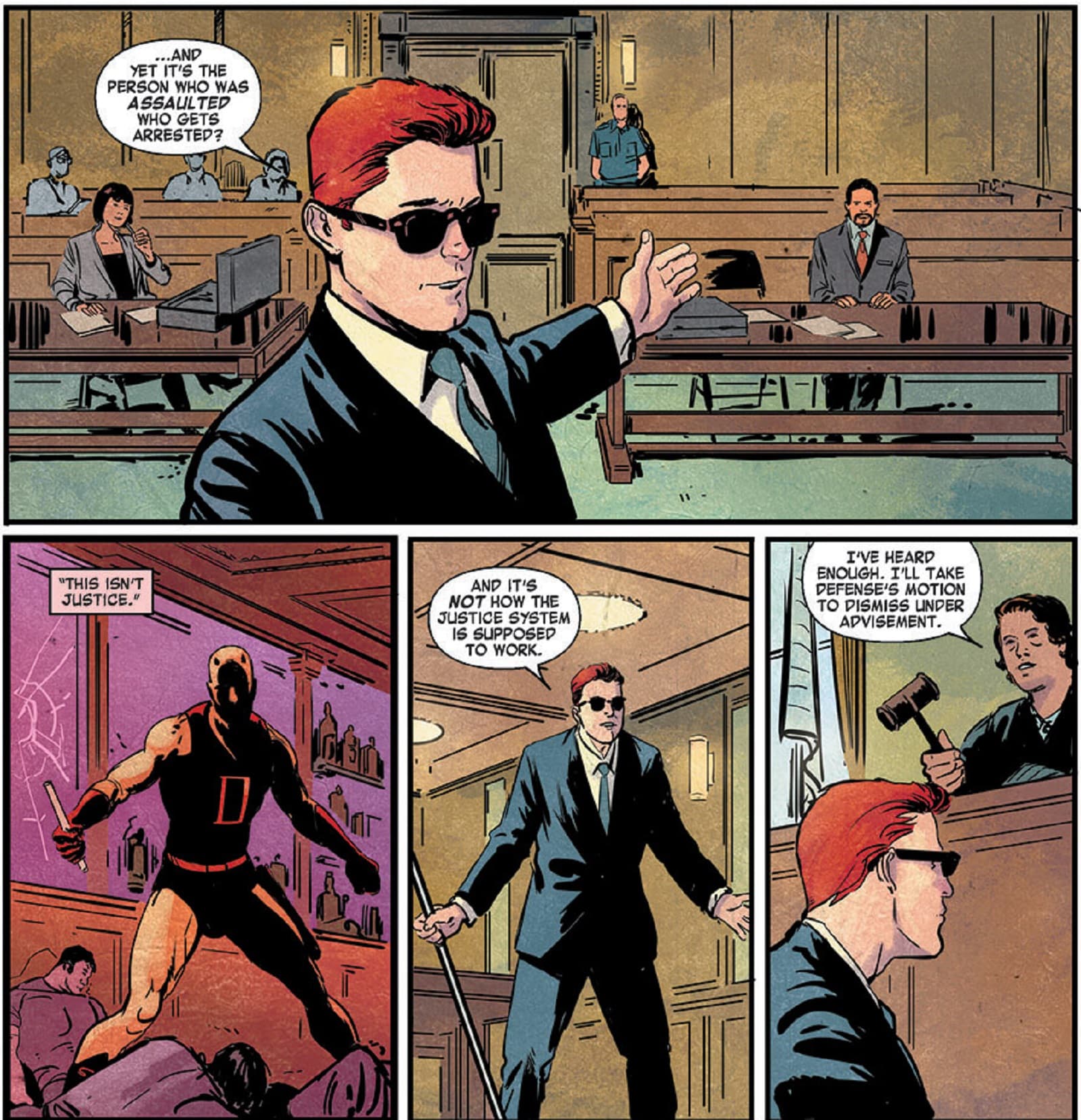 Matt Murdock arguing in court Marvel comics