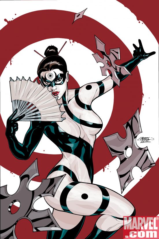 Lady Bullseye comic art