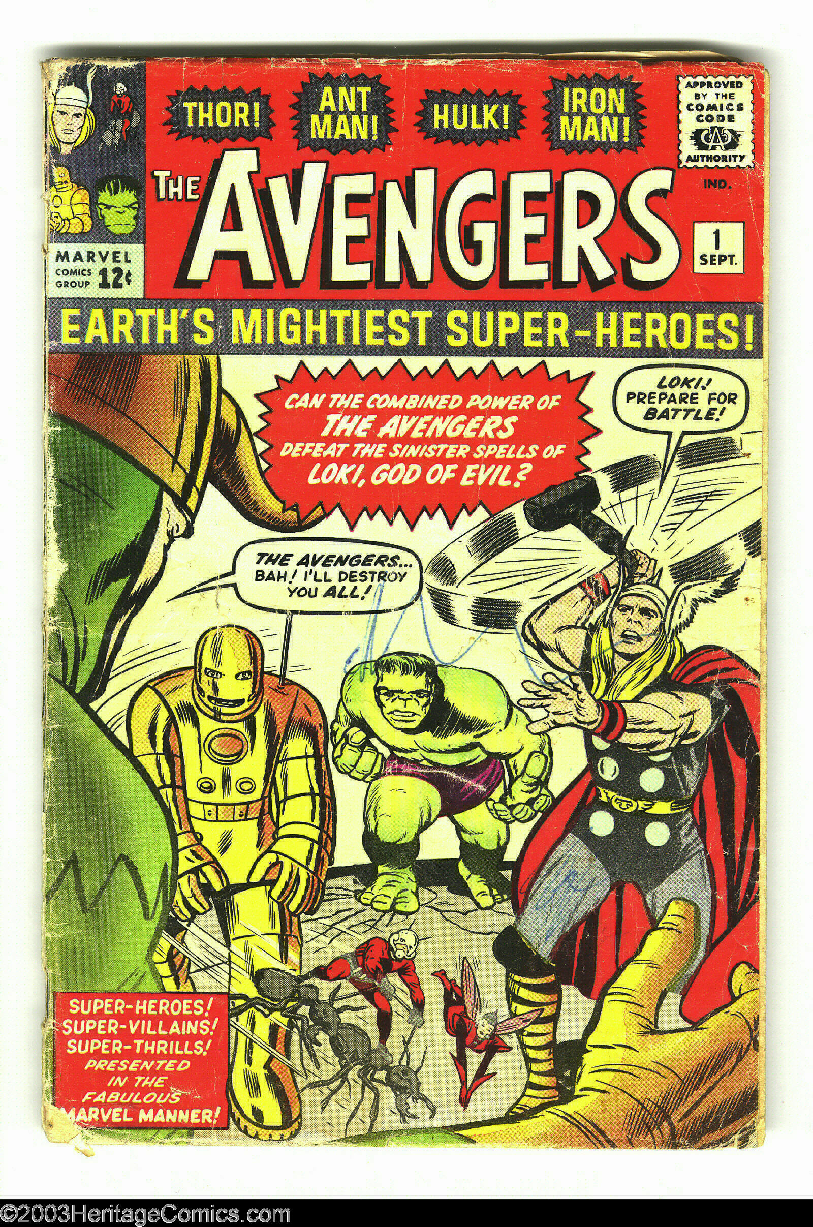 Avengers number 1 1963 comic cover