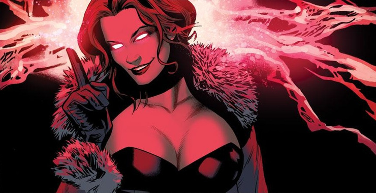 Madelyne Pryor Goblin Queen red magic comic art