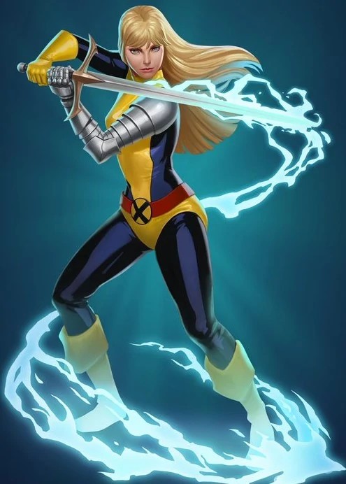 Magik in classic New Mutants costume with Soulsword