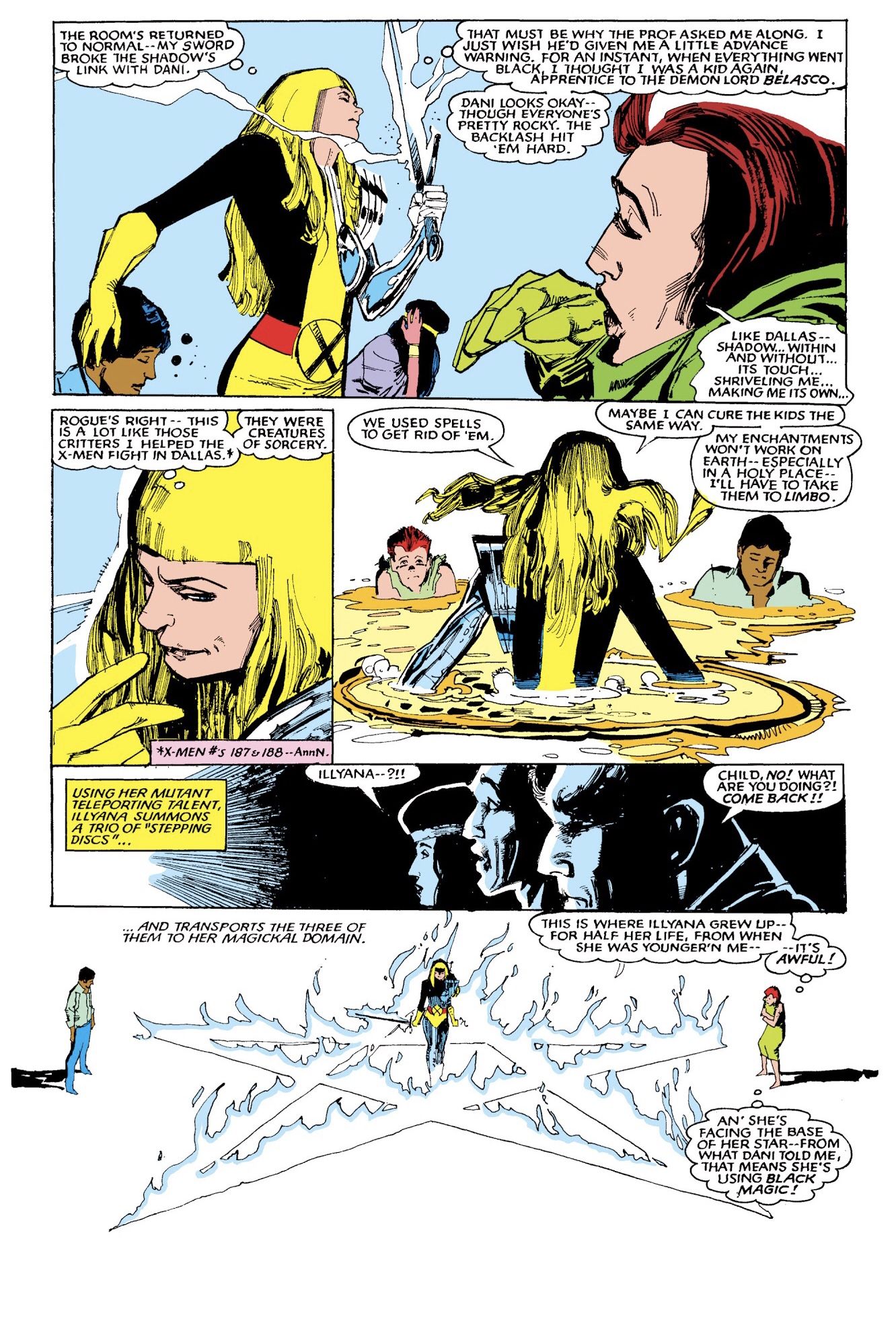Magik Illyana Rasputin stepping discs comics art