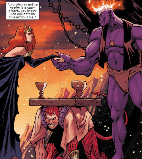 Belasco the purple demon lord comic panel