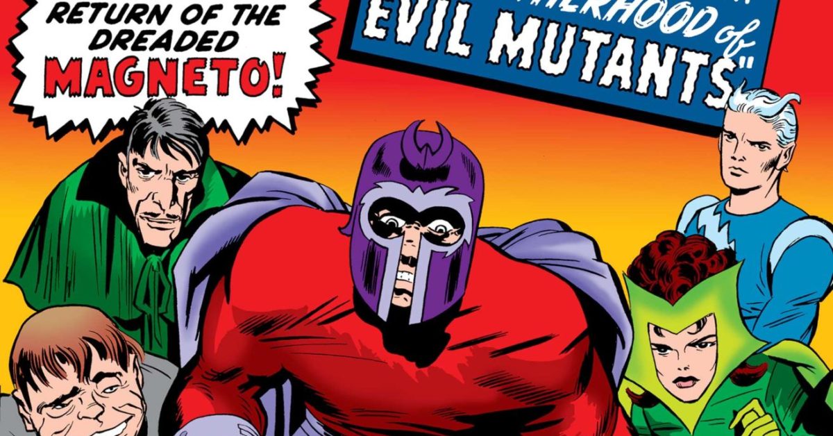 X-Men #4 facsimile cover art (1964), Jack Kirby: 'Return of the Dreaded Magneto!' with the Brotherhood of Evil Mutants