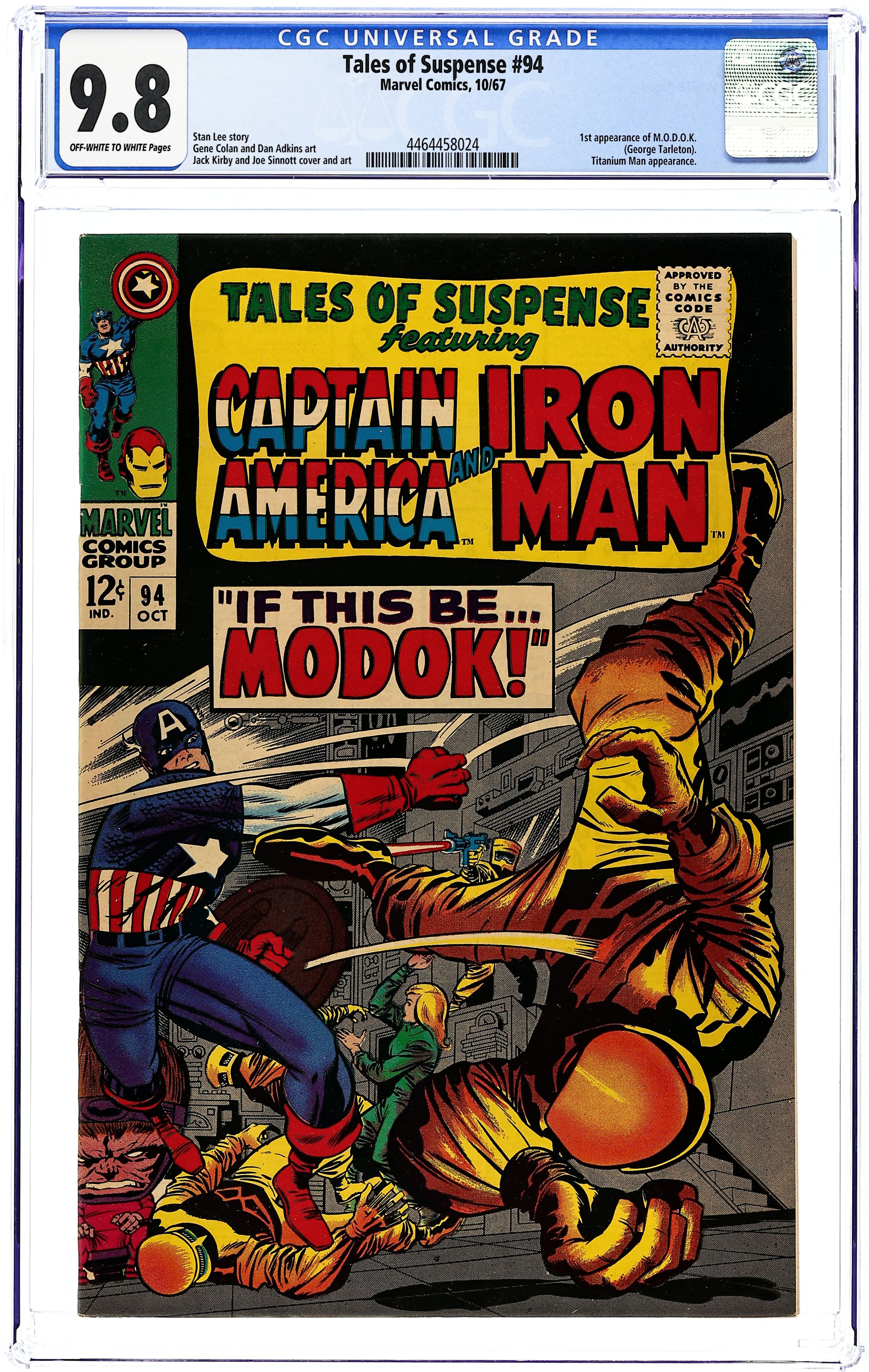 Tales of Suspense #94 cover, M.O.D.O.K.'s first full appearance