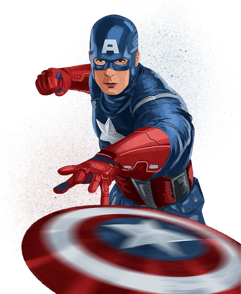 Captain America with his shield