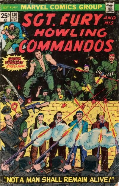 Nick Fury wartime comic art