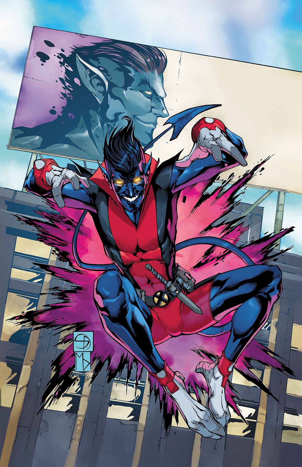 Nightcrawler comic art teleporting