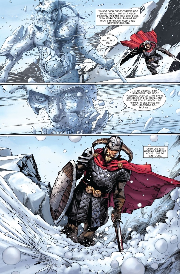 Bor, father of Odin, comic art