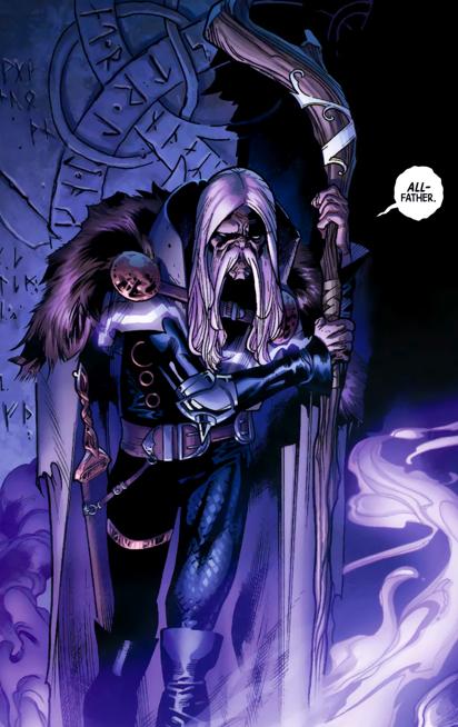 Cul Borson the Serpent holding a staff comic art