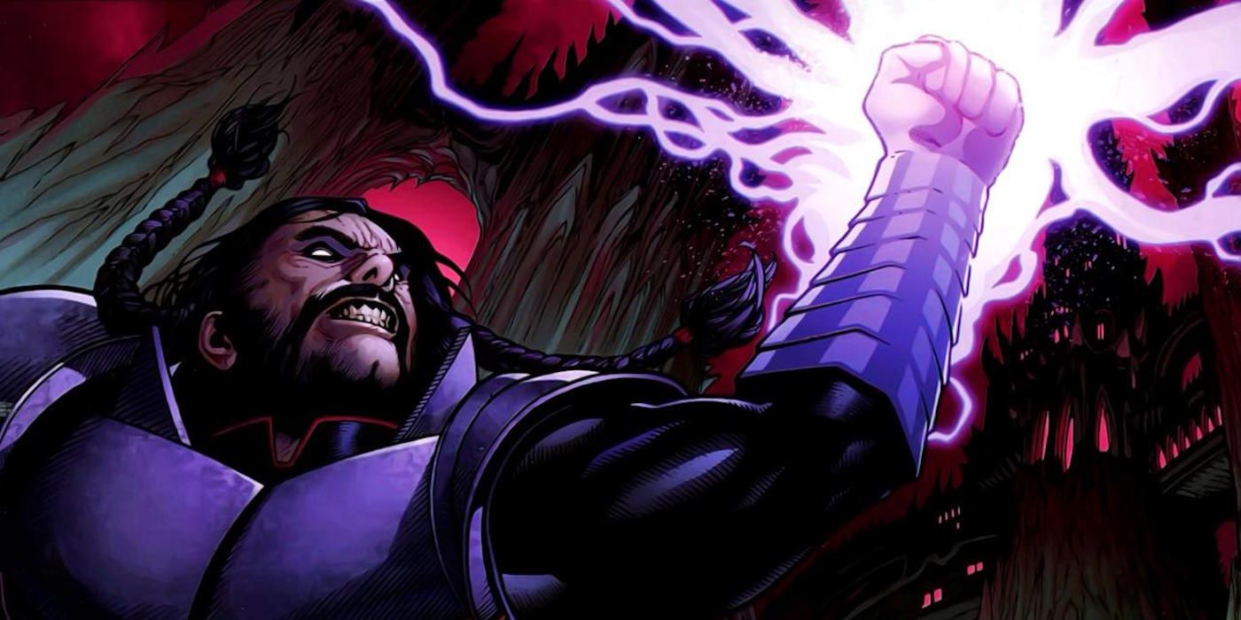 Cul Borson wielding lightning comic art