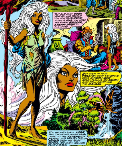Young Ororo Munroe, comic art
