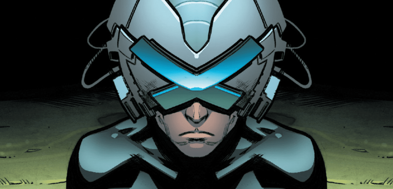 Professor X at Cerebro, comic art