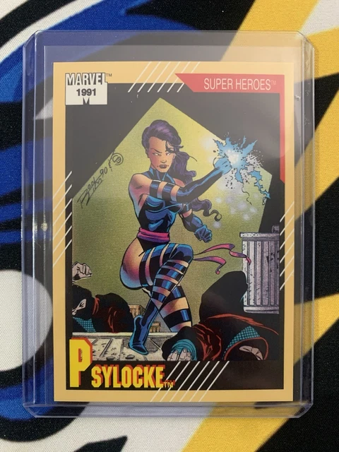 1991 Impel Marvel Universe Psylocke trading card