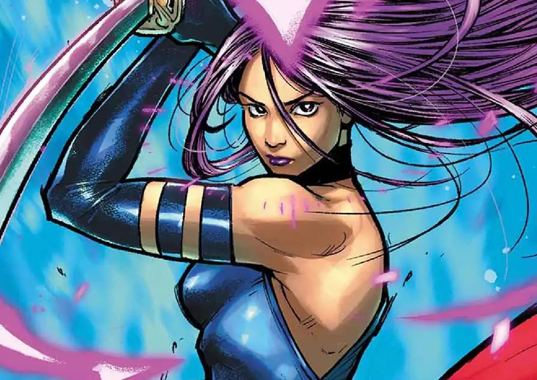 Psylocke comic panel art