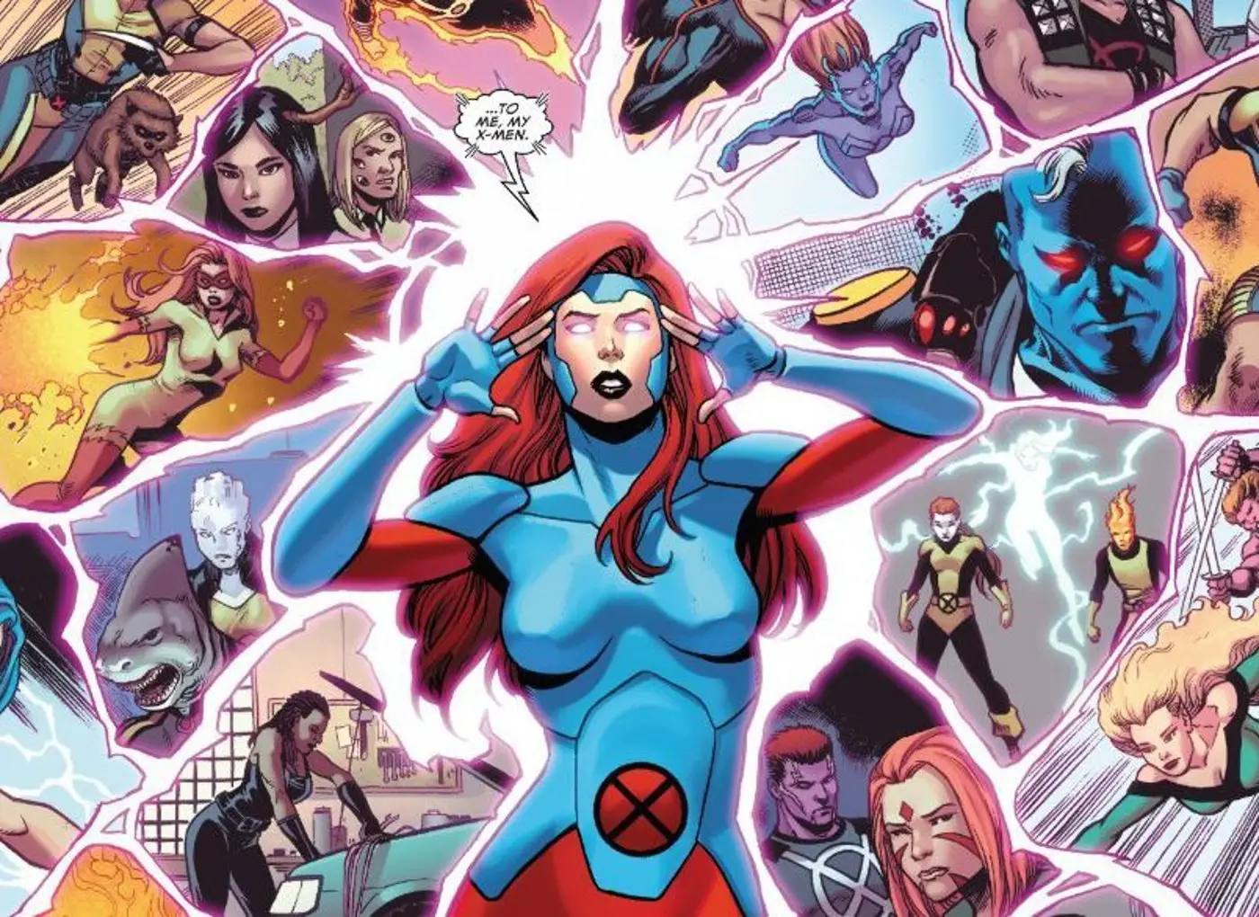 Jean Grey using her telepathy