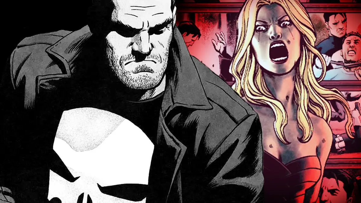 Frank Castle with Maria Castle, comic art