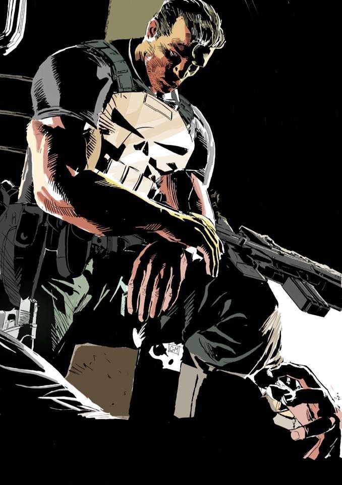 Frank Castle as the Punisher, comic art